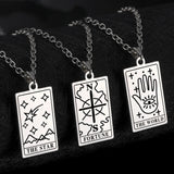 DAIIIBABYYY  -  Tarot Brand Pendant Stainless Steel Necklace Men's And Women's Fashionable Retro Anniversary Jewelry Gift New 2024