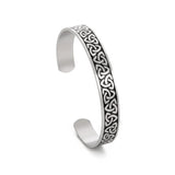 DAIIIBABYYY  -   Loop Celtic Cross Pattern Stainless Steel Bracelet for Men and Women Fashion Retro Good Luck Talisman Birthday Gift New