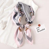 DAIIIBABYYY  -  New Spring Square Neck Scarf Women Bandana Hair Band Design Print Dot Female Foulard Headband Shawl Wrap Neckerchief