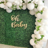 Daiiibabyyy Oh Baby Wooden Wall Sticker Baby Shower Decorations Boy Girl Babyshower 1st Birthday Party Backdrop Christening Wedding Supplies