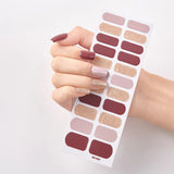 Daiiibabyyy 1sheet/22tips Full Cover Nail Art Adhesive Sticker DIY Manicure Snowflake Glitter Sequins Stripe Nail Art Decoration Stickers