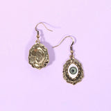 Daiiibabyyy Women Punk Vintage 3D Eye Dangle Earrings Goth Hanging Drop Pendant Retro Earrings Jewelry Party Accessories Gift