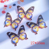 Daiiibabyyy 10pcs/Lot Glitter Lovely Butterfly Appliques Felt Patches For Crafts Clothing DIY Scrapbooking Accessories G78