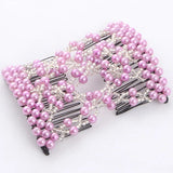 Daiiibabyyy  DIY Women Elastic Magic Hair Combs Vintage Hair Clip Claw Bun Maker Tools Hairstyle Fashion Pearl Beads Hairdo Hair Accessories