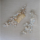 Daiiibabyyy  opal sophisticated rhinestone  bride hair comb wedding hair jewelry headdress