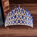 Daiiibabyyy  Luxury Multilayers Drop Royal King Wedding Crown Bride Tiaras Hair Jewelry Crystal Diadem Prom Party Pageant Accessories