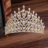 Daiiibabyyy  Luxury Multilayers Drop Royal King Wedding Crown Bride Tiaras Hair Jewelry Crystal Diadem Prom Party Pageant Accessories