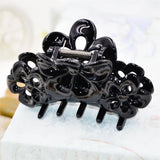 DAIIIBABYYY  -  Women Plastic  Hair Jaw Clip Fashion Hair Claw Black Hairpin Hair Accessories for Female Simple Hair Crab Grip Clamp