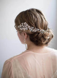 Daiiibabyyy  opal sophisticated rhinestone  bride hair comb wedding hair jewelry headdress