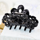 DAIIIBABYYY  -  Women Plastic  Hair Jaw Clip Fashion Hair Claw Black Hairpin Hair Accessories for Female Simple Hair Crab Grip Clamp