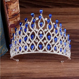 Daiiibabyyy  Luxury Multilayers Drop Royal King Wedding Crown Bride Tiaras Hair Jewelry Crystal Diadem Prom Party Pageant Accessories