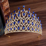 Daiiibabyyy  Luxury Multilayers Drop Royal King Wedding Crown Bride Tiaras Hair Jewelry Crystal Diadem Prom Party Pageant Accessories