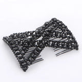 Daiiibabyyy  DIY Women Elastic Magic Hair Combs Vintage Hair Clip Claw Bun Maker Tools Hairstyle Fashion Pearl Beads Hairdo Hair Accessories