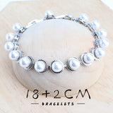 Daiiibabyyy 925 Sterling Silver Fine Pearls Jewelry Sets Bridal For Women Earrings Rings White CZ Wedding Necklace Set Bracelets Pendant