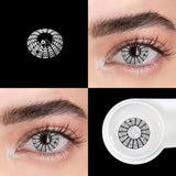 Daiiibabyyy  1 Pair Colorcon sharingan itachi Contact Lens Transparent Fancy Vision Dragon Fresh Halloween Cos Eye Pink Lenses