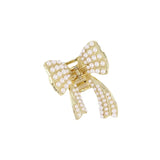 Daiiibabyyy Female Medium Retro Claw Clip Powerful Crab Hair Clip Fashion All-match Pearl Butterfly Rhinestone Top Clip Headdress