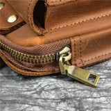 DAIIIBABYYY  -  Casual Genuine Leather Men Waist Bag Fashion Cowhide Small Waist Belt Pack Cigarette Case Phone Pouch Male Summer Bags