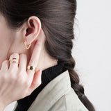 Daiiibabyyy Silver Color Earrings for Women Girl Trendy Jewelry Heart Love Gold Color Retro Party Jewelry Accessories Dropship