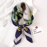 DAIIIBABYYY  -  New Spring Square Neck Scarf Women Bandana Hair Band Design Print Dot Female Foulard Headband Shawl Wrap Neckerchief