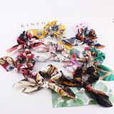DAIIIBABYYY  -  New Chiffon Bowknot Elastic Hair Bands For Women Girls Solid Scrunchies Headband Hair Ties Ponytail Holder Hair Accessories