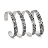 DAIIIBABYYY  -   Loop Celtic Cross Pattern Stainless Steel Bracelet for Men and Women Fashion Retro Good Luck Talisman Birthday Gift New