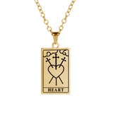 DAIIIBABYYY  -  Tarot Brand Pendant Stainless Steel Necklace Men's And Women's Fashionable Retro Anniversary Jewelry Gift New 2024