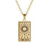 DAIIIBABYYY  -  Tarot Brand Pendant Stainless Steel Necklace Men's And Women's Fashionable Retro Anniversary Jewelry Gift New 2024