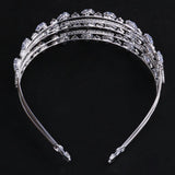 Daiiibabyyy  Wedding Multi-layer Zircon Hair Band Luxury Crystal Tiara Headdress Bride Accessories Hair Band