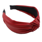 DAIIIBABYYY  -  Cross-border European and American hot style PU imitation leather knotted headband Fashion twisted wide-brimmed headband