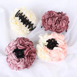 DAIIIBABYYY  -  New Fabric Big Camellia Flower Hair Claw Clips Barrettes Women Girls 11CM Plastic Ponytail Holder Hair Clamps Hair Accessories