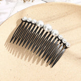Daiiibabyyy  Haimeikang Fashion Ponytail Clip Hair Combs Women Rhinestone Pearl Barrettes New Hair Maker Bun Hair Accessories Hairpins