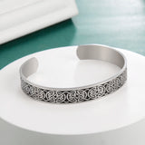 DAIIIBABYYY  -   Loop Celtic Cross Pattern Stainless Steel Bracelet for Men and Women Fashion Retro Good Luck Talisman Birthday Gift New