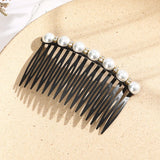 Daiiibabyyy  Haimeikang Fashion Ponytail Clip Hair Combs Women Rhinestone Pearl Barrettes New Hair Maker Bun Hair Accessories Hairpins