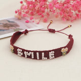 DAIIIBABYYY  -  Miyuki Beads Bracelets Letter LOVE Jewelry Gift Fabric Cloth Bracelet For Women Accessories Jewellery Handmade Pulsera