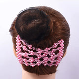 Daiiibabyyy  DIY Women Elastic Magic Hair Combs Vintage Hair Clip Claw Bun Maker Tools Hairstyle Fashion Pearl Beads Hairdo Hair Accessories