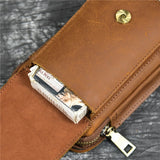 DAIIIBABYYY  -  Casual Genuine Leather Men Waist Bag Fashion Cowhide Small Waist Belt Pack Cigarette Case Phone Pouch Male Summer Bags