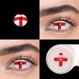 Daiiibabyyy  2Pcs/Pair Color contact lenses Cosplay Anime accessories Lenses anime White lenses Nezuko Pink Lens Halloween Eye Contact
