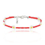 DAIIIBABYYY  -  Kpop Flower Anklet Bracelet Women  Fashion Colorful Seed Beads Chain Charm Bracelet On The Leg Boho Jewelry