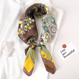 DAIIIBABYYY  -  New Spring Square Neck Scarf Women Bandana Hair Band Design Print Dot Female Foulard Headband Shawl Wrap Neckerchief