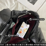 Daiiibabyyy Winter New Black Tote Bag Female Large Capacity Shoulder Bag Casual Commuter Handbag Travel Bag Girls Bookbags Top-handle Bag