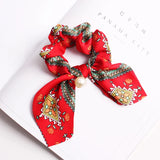 DAIIIBABYYY  -  New Chiffon Bowknot Elastic Hair Bands For Women Girls Solid Scrunchies Headband Hair Ties Ponytail Holder Hair Accessories
