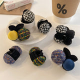 Daiiibabyyy Women Hair Claws Mini Cherry Plush Acrylic Hairpins Small Catch Clip Girl Sweet Hair Accessories Jaw Clips forclip Hair Jewelry
