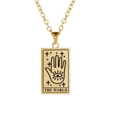DAIIIBABYYY  -  Tarot Brand Pendant Stainless Steel Necklace Men's And Women's Fashionable Retro Anniversary Jewelry Gift New 2024