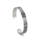 DAIIIBABYYY  -   Loop Celtic Cross Pattern Stainless Steel Bracelet for Men and Women Fashion Retro Good Luck Talisman Birthday Gift New