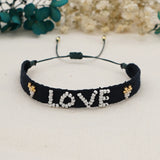 DAIIIBABYYY  -  Fabric Cloth Bracelet For Women Accessories Miyuki Beads Bracelets LOVE Jewelry Valentine's Gift Handmade Pulsera
