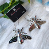 DAIIIBABYYY  -  Giant Golden Colour Scarab Beetle Earrings Insect Jewelry Fashion Long Novelty Big Dangle & Drop Women Gift Wholesale Trend