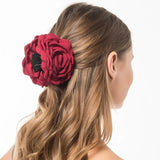 Fabric Rose Flower Hair Claw Clips for Women Girls Hair Clip Barrette Plastic Hair Clamps Headwear Hair Accessories
