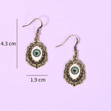 Daiiibabyyy Women Punk Vintage 3D Eye Dangle Earrings Goth Hanging Drop Pendant Retro Earrings Jewelry Party Accessories Gift