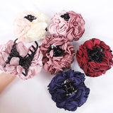 DAIIIBABYYY  -  New Fabric Big Camellia Flower Hair Claw Clips Barrettes Women Girls 11CM Plastic Ponytail Holder Hair Clamps Hair Accessories