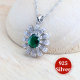 Daiiibabyyy Women Bridal Jewelry Sets 925 Sterling Silver Green Zircon Wedding Jewerly Earrings Rings Stones Bracelets Pendant Necklace Set